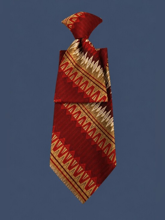 Titche's Other - Vtg TITCHE'S Man Shop Dallas Patterned Rockabilly Punk Clip-on Tie